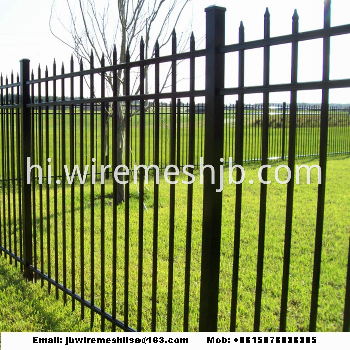 Black Color Zinc Steel Wrought Iron Fence